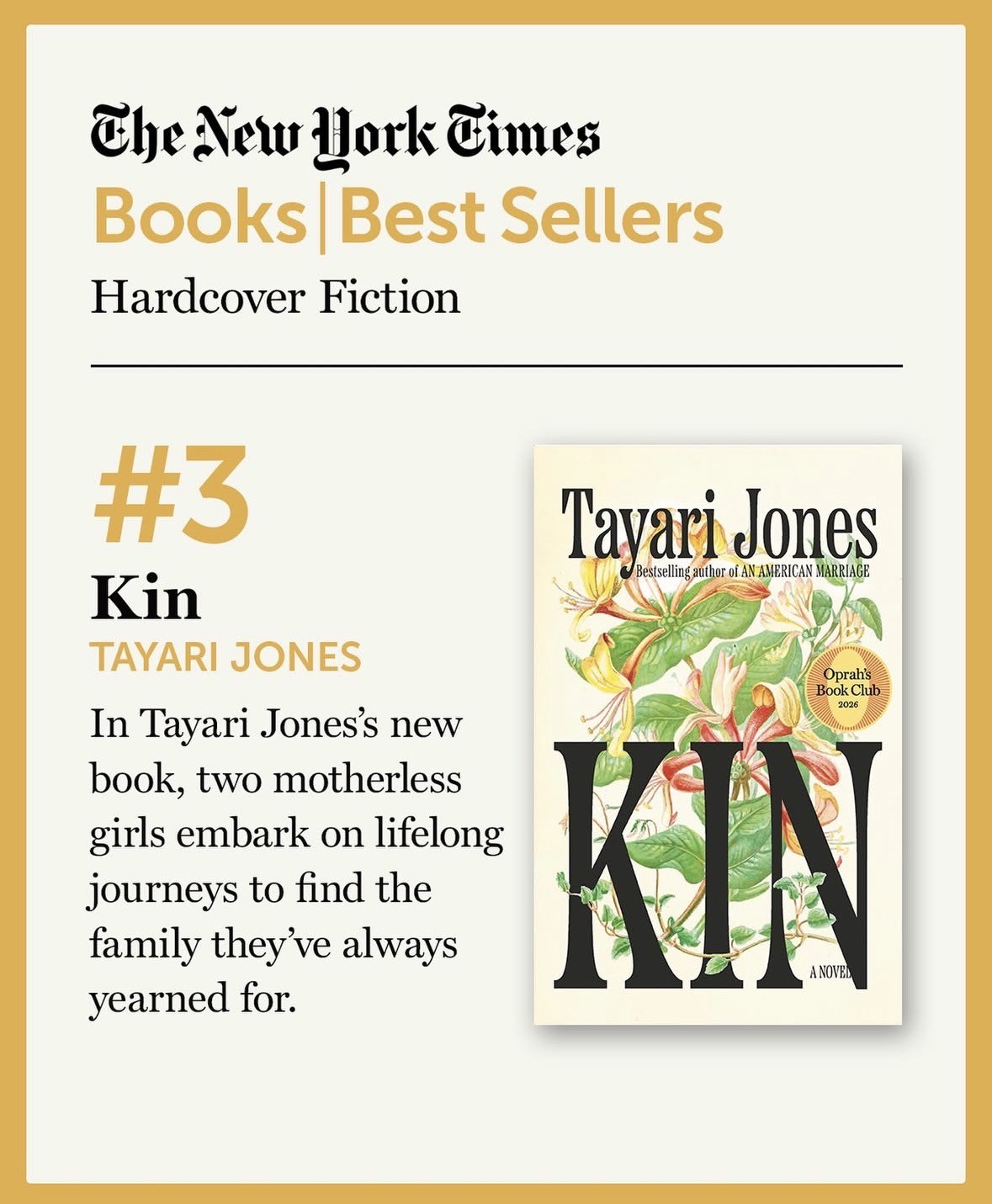 KIN is instant NYT and international best seller
